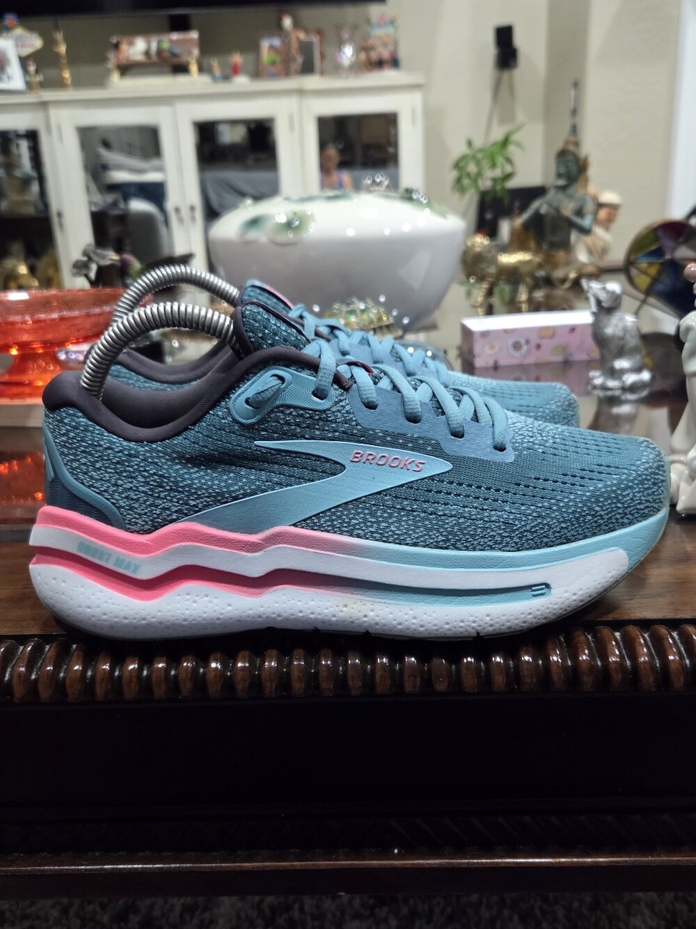 Brooks Ghost 2 Max Women's Teal Running Shoes with Pink Accents